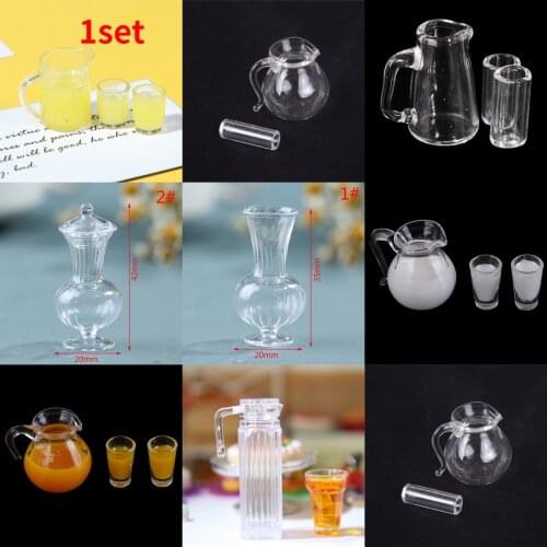 Multi Styles Tea Set Teapot Cup Kettle Vase Pitcher Pot Watering Can 1: 12 Dollhouse Furniture Miniature Kitchen DIY Toys