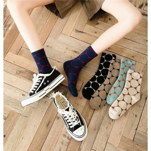 Cotton college socks Harajuku big dot sweet lovely womens socks spring summer autumn socks