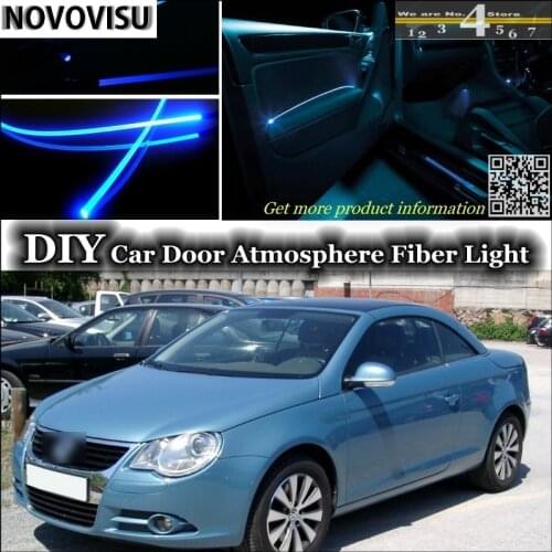 NOVOVISU For Volkswagen VW Eos interior Ambient Light Tuning Atmosphere Fiber Optic Band Light Inside Door Panel illumination