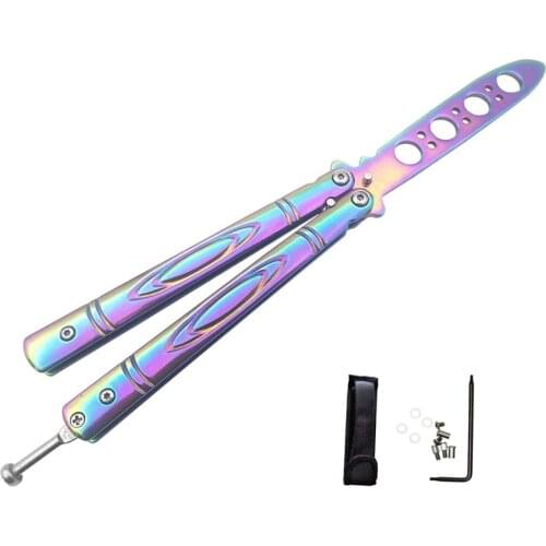 Big deal Butterfly Practice Knife Training Knife, Blunt Blade Tool for Beginner Practicing Flipping Tricks with Storage Bag