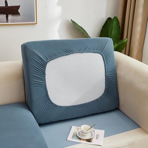 Solid Color Sofa Cushion Cover Home Decoration Elastic Protector Personality Matching Washable Couch Slipcover