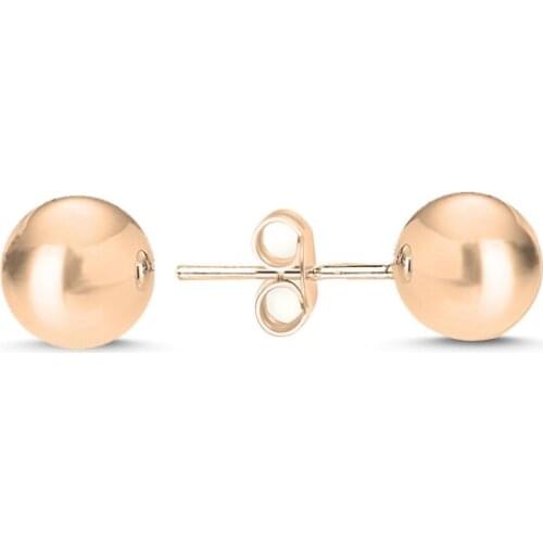 KUTAYDAN 7mm Simple Ball Earrings 925 Sterling Silver