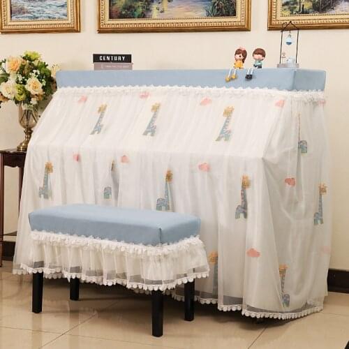 Dustproof Piano Cover Piano Cover Velvet European High-end Piano Cover Half Cover Modern Minimalist Nordic Piano Cover