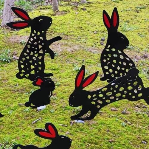Diy Metal Art Tequila Rustic Sculpture Garden Yard Sculpture Home Decor Bunny garden sign outdoor decoration Garden decoration
