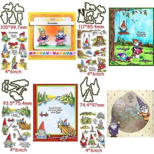 Gnome Series Die Cut+Clear Stamp Welcome To Gnome Country Die Cuts And Stamps For Card Making 2020