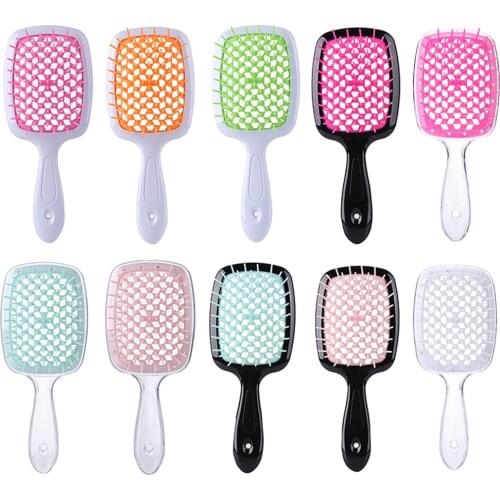 Hair Combs Wide Teeth Women Scalp Massage Comb Hair Brush Hollowing Out Home Salon Hairdressing Tangled Transparent Hollow Tool