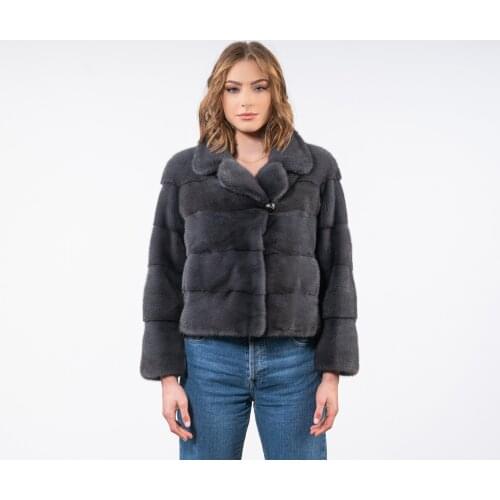 100% mink fur coat, real mink fur lapel jacket, short coat, winter fashion, keep warm