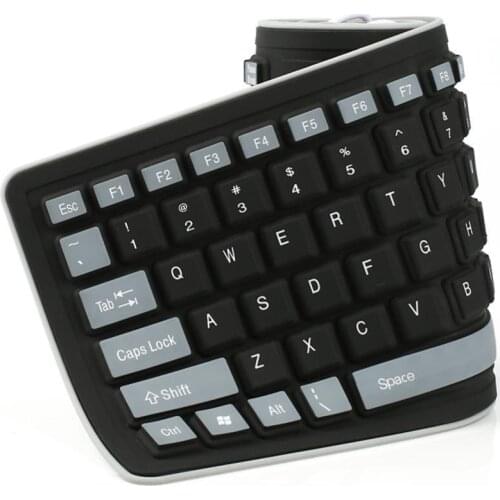 103 Keys Foldable Keyboard USB Interface Dustproof Soft Silicone Gaming Keyboard for Laptop/Computer