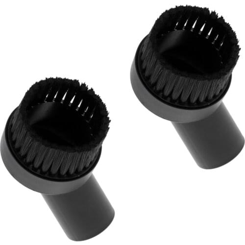 Replacement Round Dusting Brush Long Bristle Vacuum Attachment 1-1/4' , Pack of 2