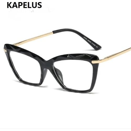 KAPELUS sunglasses Tide full frame metal flat mirror Men and womens school style myopic glasses