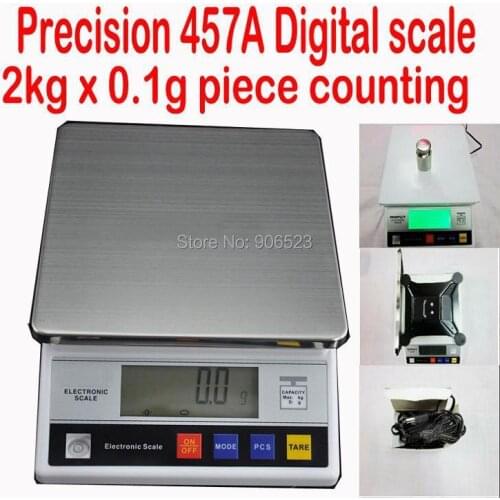 2kg x 0.1g Accurate Jewelry Gram Gold Gem Coin Balance Weight Digital Scale ,electronic Counting bench top scale