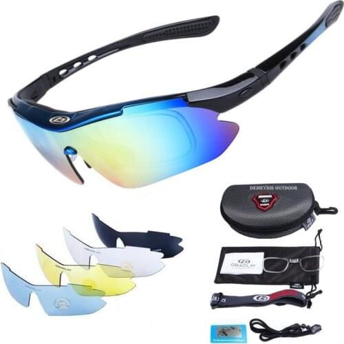 Outdoor Sports Hiking Glasses Tactical Polarized Shooting Glasses Airsoft Glasses Myopia for Camping Hiking Cycling Sunglasses