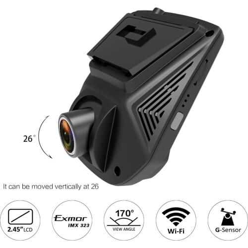 AZDOME A305 Car DVR Recorder Dash Cam Registrar HD1080P Camera 2.45" 170 Degree View Angle WDR Loop Recording Auto Camera