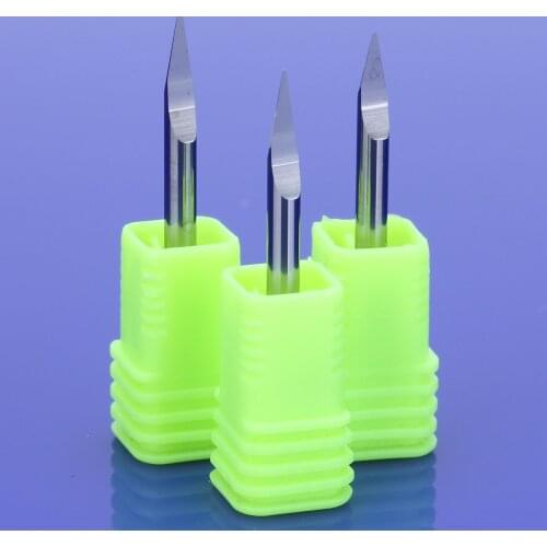 20Pcs 3A TOP Quality 3.175mm CNC Router bit Precision grinding V Shape Carbide PCB Engraving Bits milling Cutter