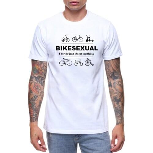 2019 Hot Sale 100% Cotton T SHIRT FUNNY PUN SLOGAN GAY PRIDE LESBIAN LGBT BIKER BIKES CYCLIST Tee Shirt