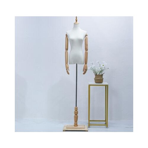 3style Wood Hand Color Female Full Crown Head Mannequin Body Stand Wedding Dress Sewing Base Flexible Women,Adjustable Rack D398