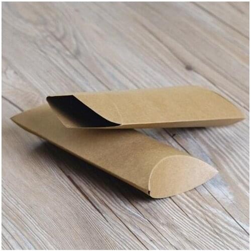 30pcs 200x100x40mm kraft carboard gift paper box for gift/kraft pillow packaging paper box,scarf packaging pillow carcoard box