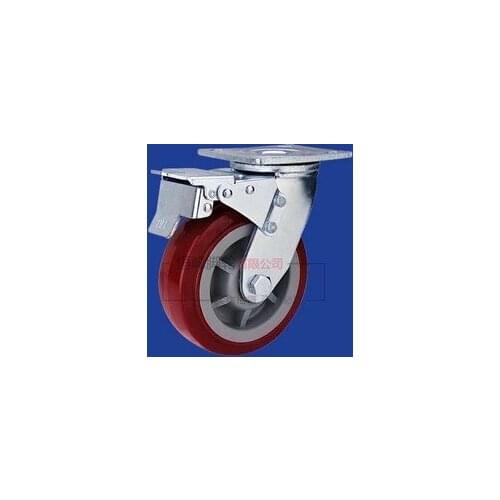 4X Heavy Duty Wheels Castor Swivel Brake 5" 125mm