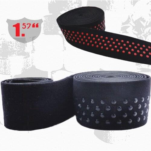 5 yards pack 40mm Silicone backed Elastic super soft design 4 lines dot gripper strap for sports wristband kneepads