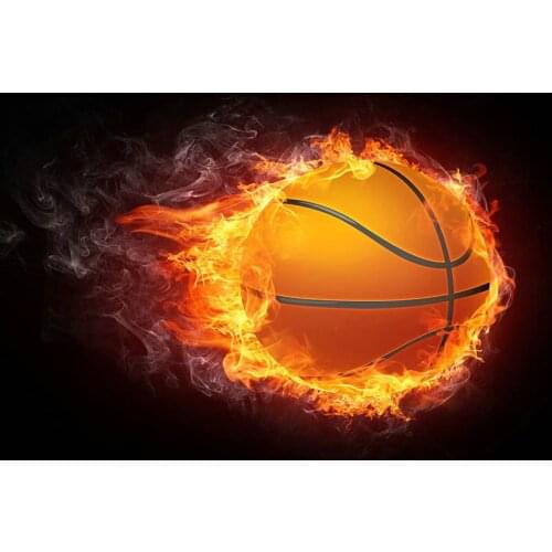 5d DIY Fire basketball picture of rhinestone diamond painting cross stitch kits mosaic diamond embroidery Basketball scenery
