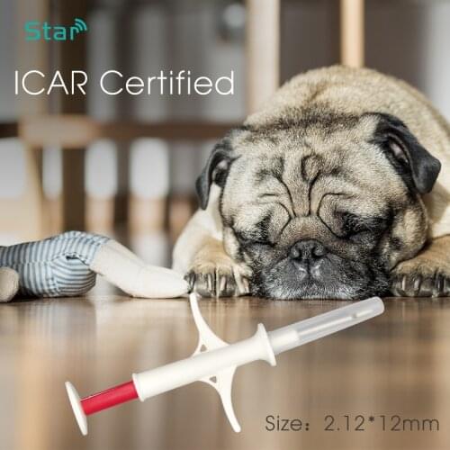 80pcs) 134.2khz Fdx-b microchip Syringe 1.4*8mm pet microchips Lf Animal Glass Tag Rfid syringe for sheep cattle dogs cats pig