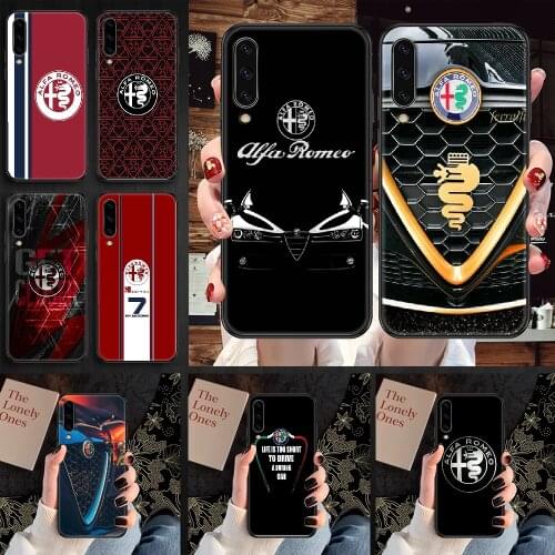 Car Alfa Romeo Logo Phone case For Samsung Galaxy A 3 5 7 8 10 20 21 30 40 50 51 70 71 E S 2016 2018 4G black pretty cell cover