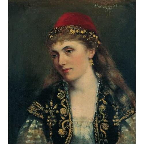 Free shipping classic court figure dame minorities clothing oil painting canvas prints on canvas wall art decoration picture