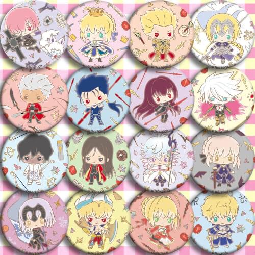 Brdwn Fate Grand Order Gilgamesh Cosplay Iskandar Scathach Tohsaka Rin Enkidu Abigail Bresl Osakabehime Badge #D 31style