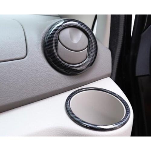 For Nissan NV200 Evalia 2013-2018 Carbon Fiber Color Front Water Cup Holder Interior Air Condition Vent Outlet Frame Cover Trim