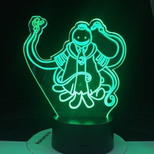 Anime Assassination Classroom Figure Korosensei Kid LED Night Light for Bedroom Decor Light Child Gift for 3D Table Lamp