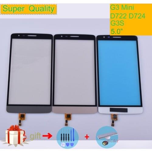 G3Mini For LG G3 Mini D722 D724 G3S Touch Screen Touch Panel Sensor Digitizer Front Glass Outer Touchscreen black white gold
