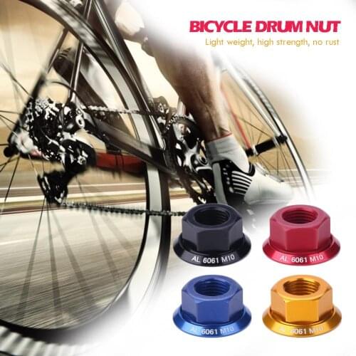 Bicycle Hub Nuts M10 Fixed Gear MTB Road Folding Bike Screw Bolt for Firm Mount Classic Texture Mountain Bike Supplies