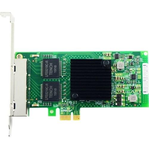 I350-T4V2X1 Network I350AM4 Chip 10M/100M/1000M NIC PCIe 2.0 RJ45X4 Quad Port Lan Card