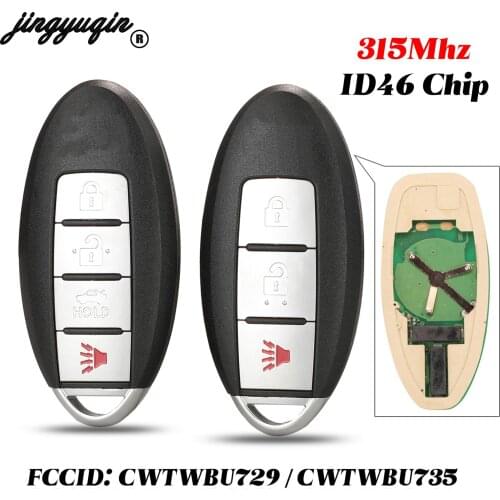 Jingyuqin Remote Car Key For Nissan Tiida Teana Altima Maxima Armada Xtrail Pathfinder Rogue Versa juke CWTWBU729 /CWTWBU735