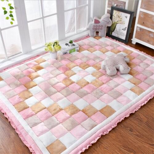 Korean Style Thick Short Plush Mat Household Non-slip Carpet Bedroom Full Of Rectangular Bedside Cofe Table Crawling Mat Tatami