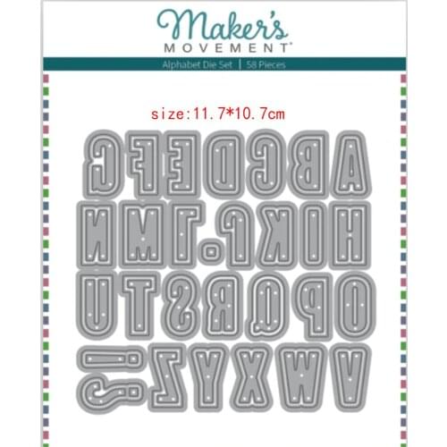 Sirius 26 English letters Metal Cutting Dies Stencils Template for DIY Scrapbooking Embossing Paper Cards Album Making Craft Die