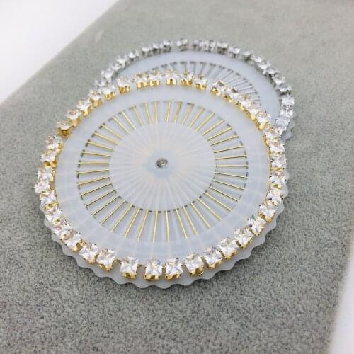 Fashion Zircon Women Hijab Pins Muslim Brooches Pin For Scarf Crystal Wedding Accessories 40pcs/pack