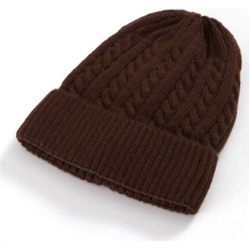 Fashion Caps Warm Add wool Autumn Winter Double eaves brushed Knitted Hats For Women Stripes Skullies Mens Beanies 5 Color 8620