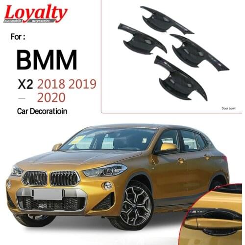Loyalty for BMW X2 2018-2020 Exterior Door Handle Bowls Frame Cover Trim Carbon Fibre Car Accessories