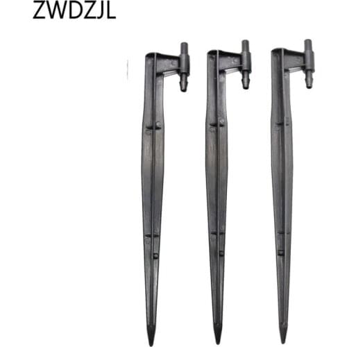 For Micro nozzle plastic spike Garden Sprinkler Spray Micro Drip Irrigation Stand Support Connect 1/4'' Hose Watering 100pcs