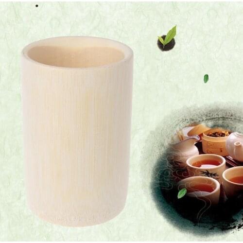 Natural Bamboo TeaTraditional Handmade Natural Solid Bamboo Cup For Tea Sake Coffee Juice Drinks