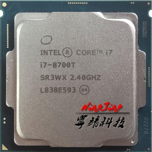 Intel Core i7-8700T i7 8700T 2.4 GHz Six-Core Twelve-Thread CPU Processor 12M 35W LGA 1151