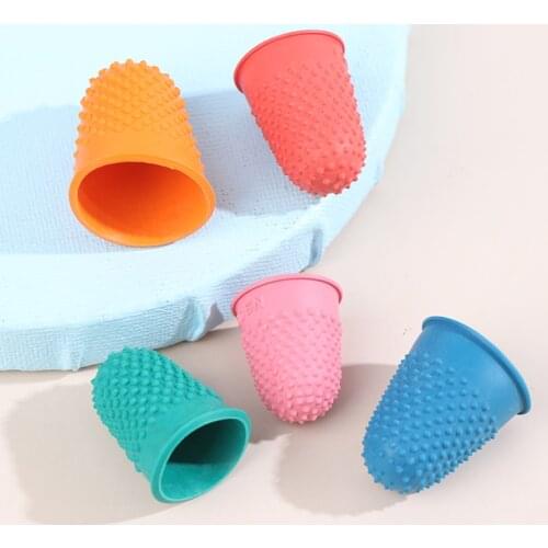 2Pcs/Set Counting Cone Rubber Thimble Protector Sewing Quilter Finger Tip Craft Needlework Sewing Accessories
