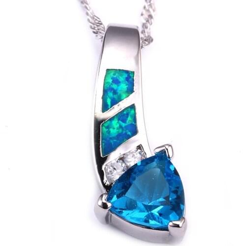 Blue Oppl Pendant Free Chain OP092
