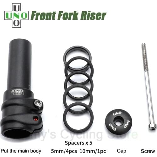 UNO 12cm Bicycle Handlebar Extender Fork 28.6mm Bike Fork Stem Extender Riser Stem Extension 3D Forged New UNO Bicycle Pieces