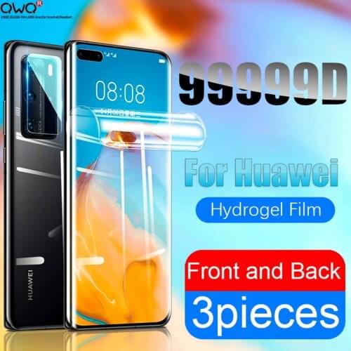 Screen Protector For Huawei P10 P20 P40 P30 Pro Lite Full Cover soft Hydrogel Film For Mate 40 10 30 20 Lite Pro P Smart Nova 5t