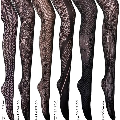 Womens Pantyhose Shiny Stockings Mesh Tights Sexy Lingerie Hollow Bodystocking Nightclub Thigh-Highs Party Stocking