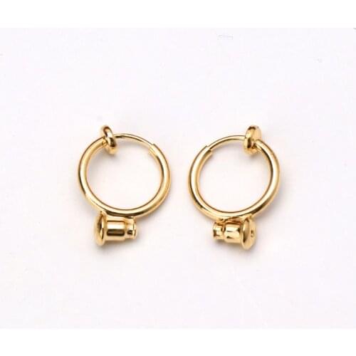 1 Pair Clip On Hoop Earring Converters No-pierced Turn Any Stud Into A Clip-On