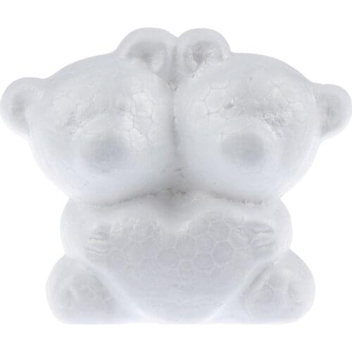 1PC White Modelling Polystyrene Styrofoam Foam bear Craft Balls For DIY Christmas Wedding Party Decoration Supplies Gifts
