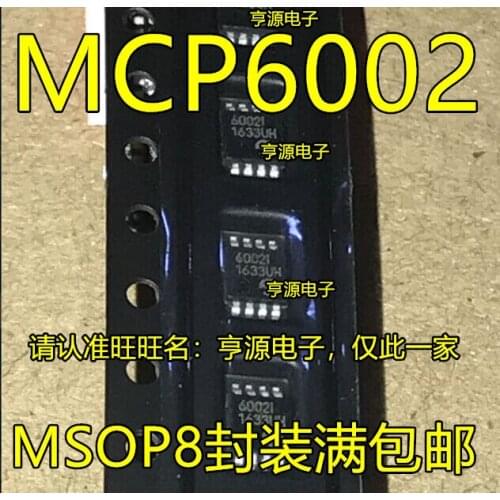 10pieces MCP6002 MCP6002-I/MS MCP6002T-I/MS 6002I MSOP